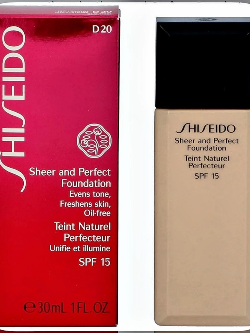 Shiseido Sheer and Perfect Foundation in shade D20